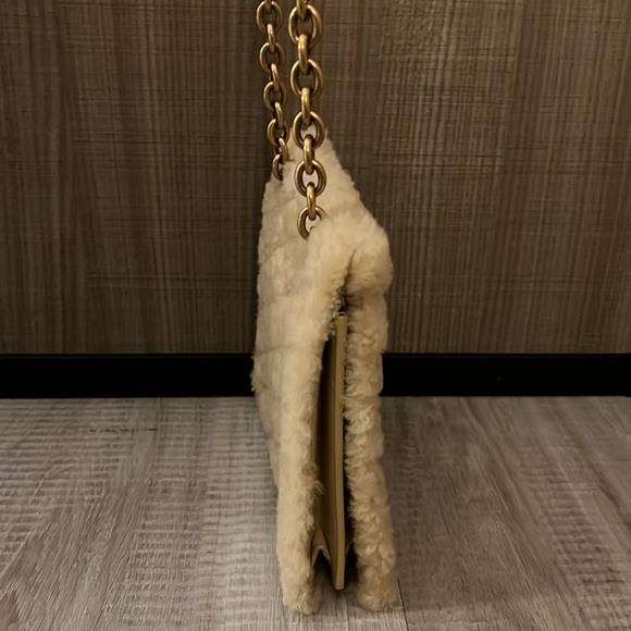 Saint Laurent Le Maillon Genuine Shearling Crossbody Bag NEW - Picture 7 of 13